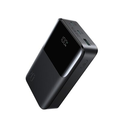 Powerbank 20000mAh 22.5W USB-A USB-C z wyświetlaczem JR-QP192 Mini - czarny