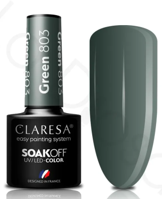 CLARESA Lakier hybrydowy GREEN 803 -5g
