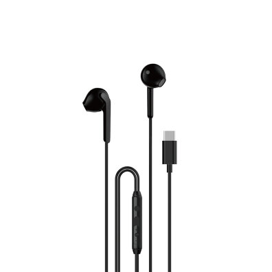 Słuchawki przewodowe douszne USB-C 1.2m - czarne