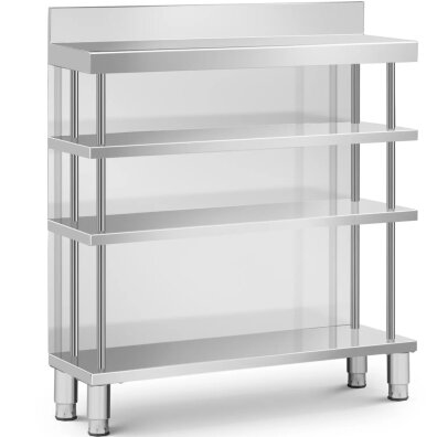 Stół blat barowy roboczy gastronomiczny z rantem 4 półki STAL 100 x 30 x 105 cm