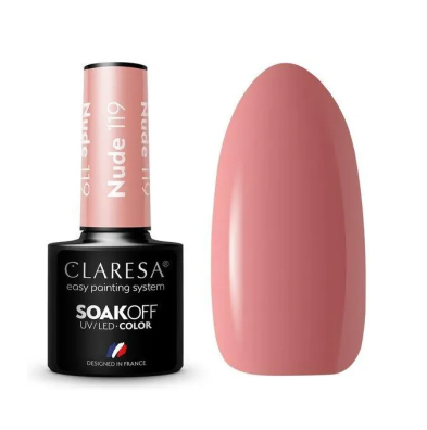 CLARESA Lakier hybrydowy NUDE 119 -5g