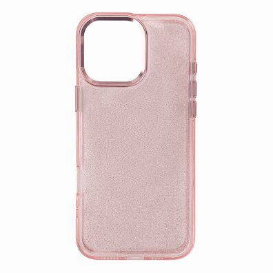 Etui pokrowiec na iPhone 16 Pro Glitter Case - różowe z brokatem