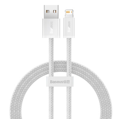 Kabel przewód USB-A - iPhone Lightning Dynamic Series 2.4A 1m - biały