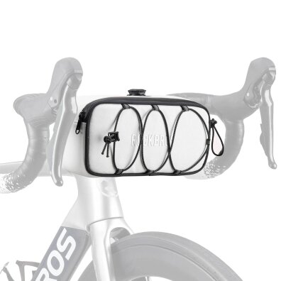 Torba sakwa rowerowa na kierownicę wodoodporna 1.9 l - biała
