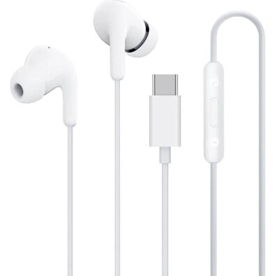Słuchawki przewodowe douszne z pilotem Xiaomi BHR8931GL USB-C - białe