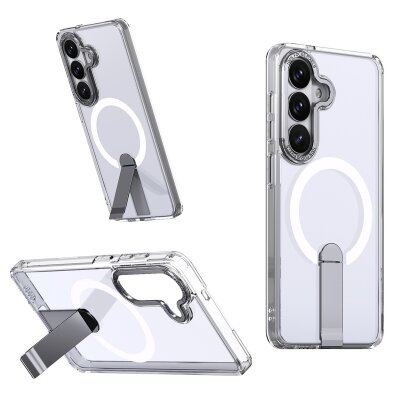 Etui pokrowiec na Samsung Galaxy S26 z podstawką Hybrid Armor X MagSafe - przezroczysty