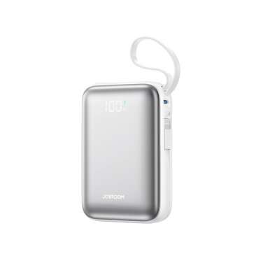 Powerbank 20000mAh 22.5W USB-C z podwójnym kablem - biały