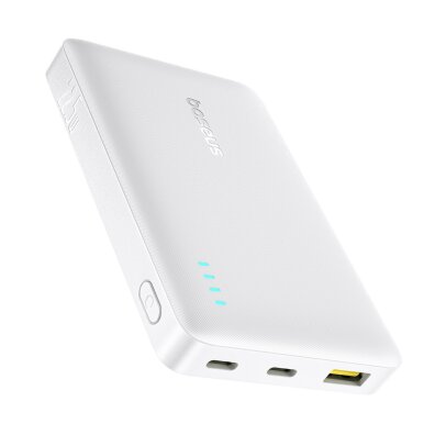 Powerbank 10000mAh 22.5W EnerFill FP21 USB-A USB-C z kablem USB-C - biały