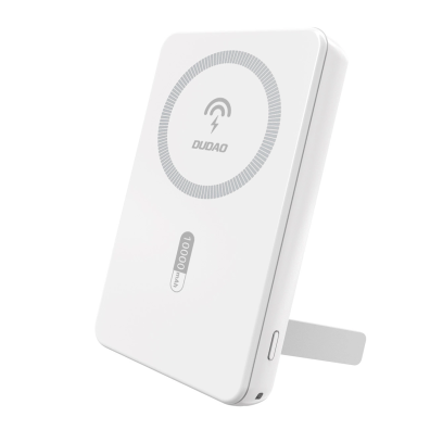 Powerbank K14S+ 10000mAh z podstawką 20W USB-A / USB-C / MagSafe - biały