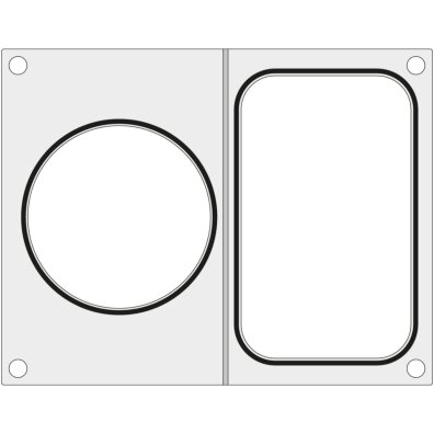 Matryca do zgrzewarki Hendi na tackę bez podziału 178x113 mm + pojemnik śr. 115 mm - Hendi 805657