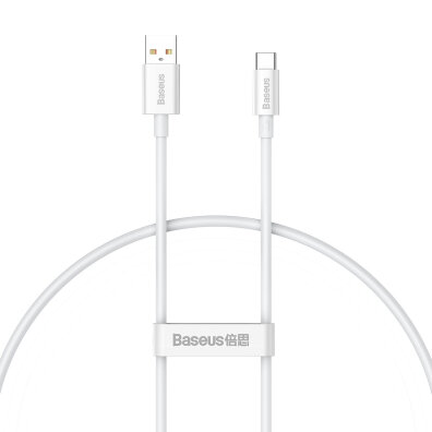 Kabel przewód USB-A - USB-C Superior Series 100W 25cm - biały