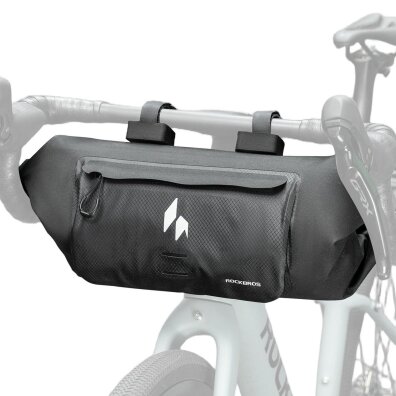Torba sakwa rowerowa na kierownicę wodoodporna 8 l - czarna