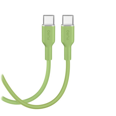 Kabel przewód elastyczny USB-C 60W 1.5m ICON - zielony