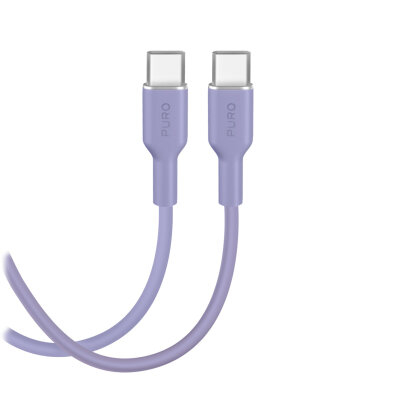 Kabel przewód elastyczny USB-C 60W 1.5m ICON - fioletowy