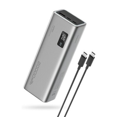 Powerbank 20000mAh USB-A USB-C 150W - szary