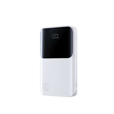 Powerbank 10000mAh 22.5W USB-A USB-C z wyświetlaczem JR-QP191 Mini - biały