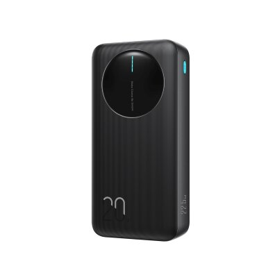 Powerbank z wyświetlaczem cyfrowym 20000mAh USB-A USB-C 22.5W - czarny