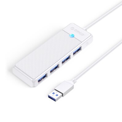 HUB rozdzielacz 4-portowy USB-A 0.15 m - biały