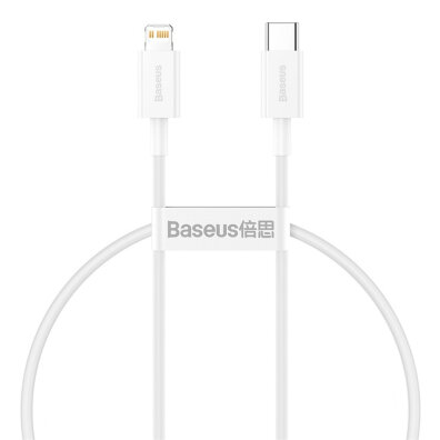Kabel przewód USB-C - iPhone Lightning Superior Series 20W PD 25cm - biały