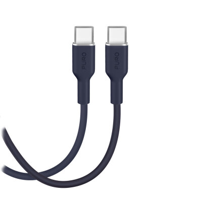 Kabel przewód elastyczny USB-C 60W 1.5m ICON - granatowy