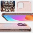 Etui case na iPhone 15 Plus Liquid Crystal Glitter - różowo przezroczyste (1)
