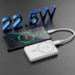 Powerbank magnetyczny K14S 5000mAh USB-A USB-C 20W - biały (2)
