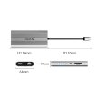 HUB stacja 12w1 USB-C - USB-A USB-C HDMI DisplayPort RJ45 SD PD 100W 4K 1000Mbps - srebrna (2)