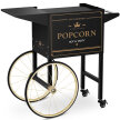 Wózek podstawa do maszyny do popcornu z szafką retro 51 x 37 cm - czarno-złoty (2)
