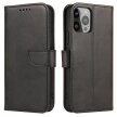 Etui portfel z klapką podstawką do iPhone 15 Pro Magnet Case - czarny