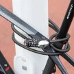 Zapięcie rowerowe na szyfr 5-cyfrowy z linką stalową podświetlaniem LED 180 cm - czarne (6)
