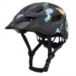 Kask rowerowy dziecięcy MTB z odpinanym daszkiem 52-56 cm - czarny