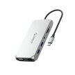 HUB adapter 12w1 USB-C - USB-A USB-C HDMI VGA SD RJ45 audio 3.5 mm PD 100W 4K - szary