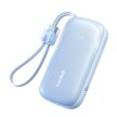 Powerbank 10000mAh 45W z kablem USB-C iPhone Lightning - niebieski (1)