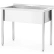 Basen zlew gastronomiczny jednokomorowy Budget Line STAL 800 x 600 x 850 cm - Hendi 811009