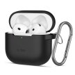 Etui pokrowiec na Apple AirPods 4 Silicone Hook - czarne (1)