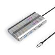 HUB 12w1 USB-C - USB-A USB-C HDMI DisplayPort RJ45 SD/microSD 4K PD 100 W RGB - srebrny (1)