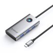 Stacja dokująca 6w1 USB-C - USB-A USB-C HDMI PD 100 W 4K 30Hz - szara