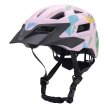Kask rowerowy dziecięcy MTB z odpinanym daszkiem 52-56 cm - różowy