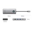 HUB 8w1 USB-C - USB-A USB-C HDMI VGA RJ45 PD 100W 4K 60Hz 1000Mbps - szary (2)