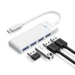 HUB rozdzielacz 4-portowy USB-C - USB-A 1.8 m - biały