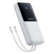 Powerbank 20000mAh 22.5W USB-A USB-C z wbudowanymi kablami USB-C iPhone Lightning - biały