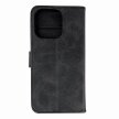 Etui pokrowiec na iPhone 16 Pro Leather Book Case - czarny