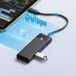 HUB rozdzielacz 4-portowy USB-C - USB-A 0.15 m - czarny (2)