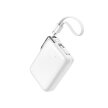 Powerbank 10000mAh 30W z wbudowanym kablem USB-C iPhone Lightning - biały