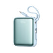 Powerbank 10000mAh 22.5W z wbudowanymi kablami - niebieski