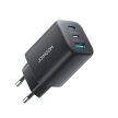 Ładowarka sieciowa USB-C iPhone Lightning USB-A GaN 45W - czarna (4)