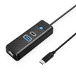 HUB rozdzielacz 3-portowy USB-C - USB-A USB-C RJ45 2.5G Ethernet 1 m - czarny