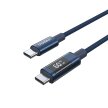 Kabel przewód USB-C z wyświetlaczem PD 60 W 1.2 m - niebieski