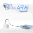 Powerbank 10000mAh 45W z kablem USB-C iPhone Lightning - niebieski (9)