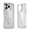 Etui pokrowiec na iPhone 16 Pro Glitter Case MagSafe - białe z brokatem (2)